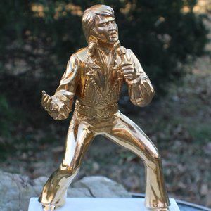 Vintage 1983 ELVIS PRESLEY Gold Encore BOURBON DECANTER